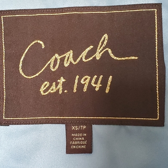 Coach Beige Cream Monogram Quilted Signature Coat Jacket Womens Size XS - Picture 6 of 14